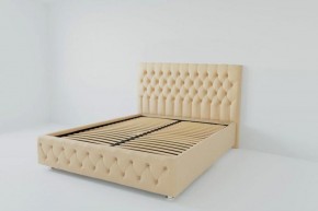 Кровать Версаль с ортопедическим основанием 800 (экокожа бежевая) в Асбесте - asbest.ok-mebel.com | фото 2