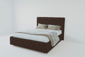 Кровать Версаль с ортопедическим основанием 900 (экокожа коричневая) в Асбесте - asbest.ok-mebel.com | фото 2