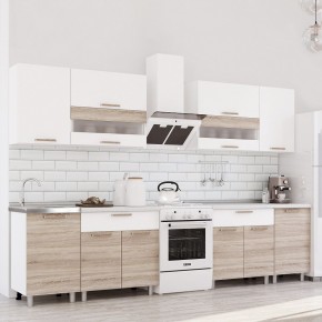 Кухня Айсбери 2.4 м (Белый/Дуб Сонома) в Асбесте - asbest.ok-mebel.com | фото