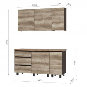 Кухня Энигма 1.6 м (венге/дуб каньон) в Асбесте - asbest.ok-mebel.com | фото 5
