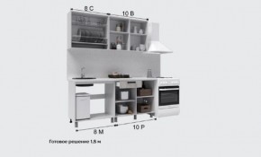 Кухня Кантри 1.6 Готовое решение столешница 26мм в Асбесте - asbest.ok-mebel.com | фото 2