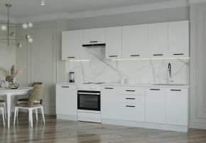 Кухонный гарнитур Белый Глянец 3000 (Стол. 38мм) в Асбесте - asbest.ok-mebel.com | фото