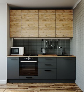 Кухонный гарнитур Дели 2200 (Стол. 26мм) в Асбесте - asbest.ok-mebel.com | фото