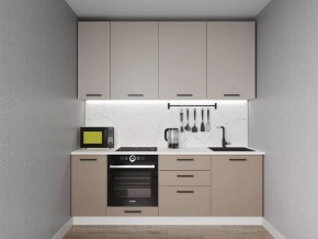 Кухонный гарнитур Каппучино 2200 h950 (Стол. 38мм) в Асбесте - asbest.ok-mebel.com | фото