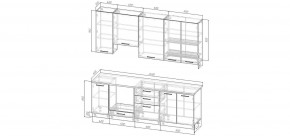 Кухонный гарнитур Каппучино 2400 h950 (Стол. 38мм) в Асбесте - asbest.ok-mebel.com | фото 2