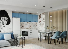 Кухонный гарнитур Капри 2550 (Стол. 38мм) в Асбесте - asbest.ok-mebel.com | фото