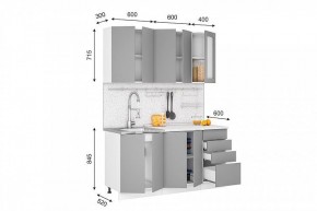 Кухонный гарнитур Кельн 1600 (софт пломбир) в Асбесте - asbest.ok-mebel.com | фото 2