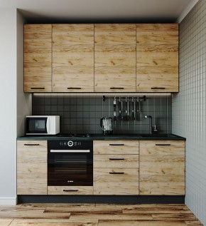 Кухонный гарнитур Крафт 2200 (Стол. 26мм) в Асбесте - asbest.ok-mebel.com | фото