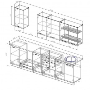 Кухонный гарнитур Лада 2800 (Стол. 26мм) в Асбесте - asbest.ok-mebel.com | фото 2