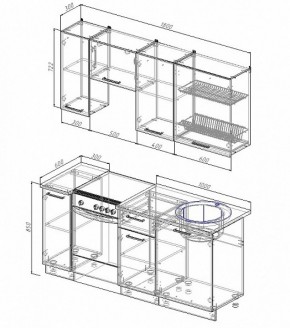 Кухонный гарнитур Лофт 1800 (Стол. 26мм) в Асбесте - asbest.ok-mebel.com | фото 2