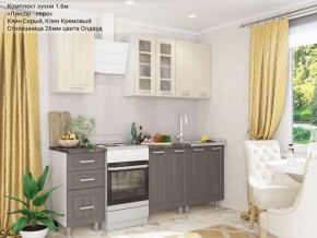 Кухонный гарнитур Луксор-евро 1600 серый-кремовый в Асбесте - asbest.ok-mebel.com | фото