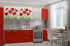 МАКИ КРАСНЫЕ Кухонный гарнитур 2.0 в Асбесте - asbest.ok-mebel.com | фото