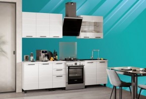 Кухонный гарнитур "Дина" 2.0 м (белый/белый глянец) в Асбесте - asbest.ok-mebel.com | фото 2