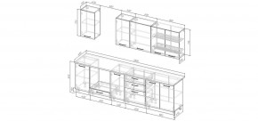 Кухонный гарнитур Санторини 2800 (Стол. 38мм) в Асбесте - asbest.ok-mebel.com | фото 2