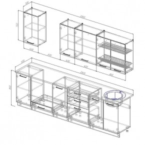 Кухонный гарнитур Шимо 2800 (Стол. 26мм) в Асбесте - asbest.ok-mebel.com | фото 2