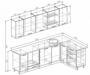 Кухонный гарнитур угловой Графика 2600х1600 (Стол. 26мм) в Асбесте - asbest.ok-mebel.com | фото 2