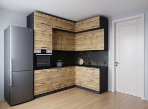 Кухонный гарнитур угловой Крафт 2200*1700 (Стол. 26мм) в Асбесте - asbest.ok-mebel.com | фото