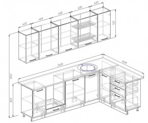Кухонный гарнитур угловой Латте 2600х1600 (Стол. 26мм) в Асбесте - asbest.ok-mebel.com | фото 2