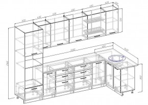 Кухонный гарнитур угловой Латте 3200х1400 (Стол. 38мм) в Асбесте - asbest.ok-mebel.com | фото 2