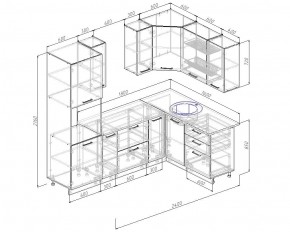 Кухонный гарнитур угловой Пайн 2400х1600 (Стол. 26мм) в Асбесте - asbest.ok-mebel.com | фото 2