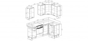 Кухонный гарнитур угловой Смоки 2000*1200 (Стол. 26мм) в Асбесте - asbest.ok-mebel.com | фото 2