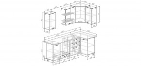 Кухонный гарнитур угловой Смоки 2200*1000 (Стол. 26мм) в Асбесте - asbest.ok-mebel.com | фото 2