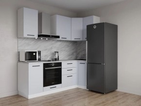 Кухонный гарнитур угловой Смоки 2200*1000 (Стол. 38 мм) в Асбесте - asbest.ok-mebel.com | фото