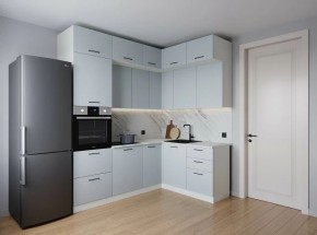 Кухонный гарнитур угловой Смоки 2200*1700 (Стол. 38мм) в Асбесте - asbest.ok-mebel.com | фото