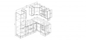 Кухонный гарнитур угловой Смоки 2400*1600 (Стол. 38мм) в Асбесте - asbest.ok-mebel.com | фото 2