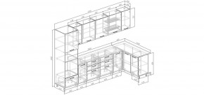 Кухонный гарнитур угловой Смоки 3200*1400 (Стол. 26мм) в Асбесте - asbest.ok-mebel.com | фото 2