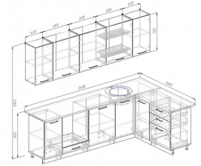 Кухонный гарнитур угловой Вегас 2600*1600 (Стол. 38мм) в Асбесте - asbest.ok-mebel.com | фото 2