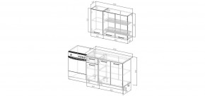 Кухонный гарнитур Умбра 1200 (Стол. 38мм) в Асбесте - asbest.ok-mebel.com | фото 2
