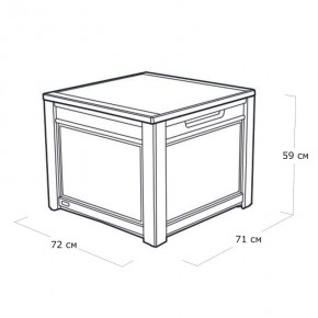 Квадратный сундук Cube Rattan 208 л в Асбесте - asbest.ok-mebel.com | фото 4