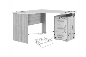 ЛАЙТ 2 Стол компьютерный угловой (1200) в Асбесте - asbest.ok-mebel.com | фото 2