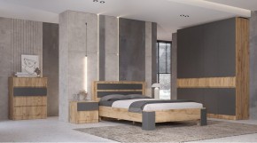 ЛЕНОРА Спальный гарнитур (модульный) графит в Асбесте - asbest.ok-mebel.com | фото