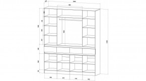 ЛЕНОРА Спальный гарнитур (модульный) графит в Асбесте - asbest.ok-mebel.com | фото 9