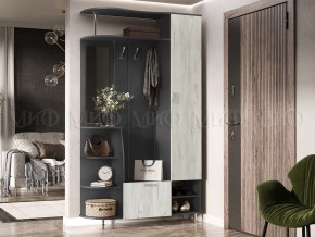 ЛИКА №2 Прихожая ЛДСП (графит/дуб крафт белый) в Асбесте - asbest.ok-mebel.com | фото
