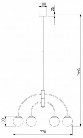 Люстра на штанге Eurosvet Cenacolo 30179/4 черный в Асбесте - asbest.ok-mebel.com | фото 3