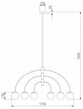 Люстра на штанге Eurosvet Cenacolo 30179/6 черный в Асбесте - asbest.ok-mebel.com | фото 3