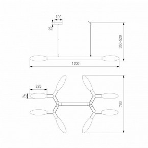 Люстра на штанге Eurosvet Covalent 30180 черный в Асбесте - asbest.ok-mebel.com | фото 3