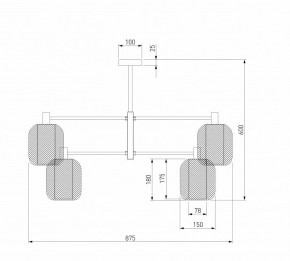 Люстра на штанге Eurosvet Voile 30192/8 золото в Асбесте - asbest.ok-mebel.com | фото 4