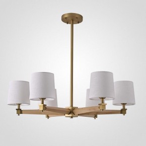 Люстра на штанге Imperiumloft Jorgenson White/Light wood STAVRA01 в Асбесте - asbest.ok-mebel.com | фото