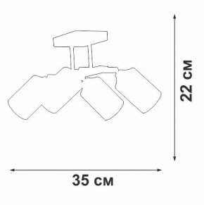 Люстра на штанге Vitaluce V2833 V2833-1/4PL в Асбесте - asbest.ok-mebel.com | фото 4