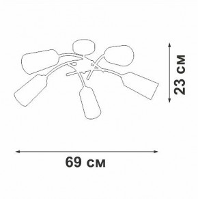 Люстра на штанге Vitaluce V2850 V2850-1/5PL в Асбесте - asbest.ok-mebel.com | фото 5