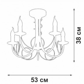 Люстра на штанге Vitaluce V3035 V3035-0/5PL в Асбесте - asbest.ok-mebel.com | фото 3