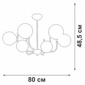 Люстра на штанге Vitaluce V39570 V39570-8/6PL в Асбесте - asbest.ok-mebel.com | фото 3