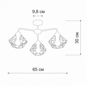 Люстра на штанге Vitaluce V4258 V4258-0/3PL в Асбесте - asbest.ok-mebel.com | фото 2