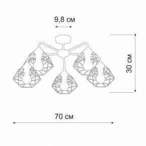 Люстра на штанге Vitaluce V4258 V4258-0/5PL в Асбесте - asbest.ok-mebel.com | фото 2