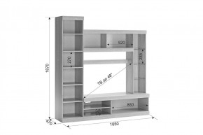 МАКСИ К1 Стенка для гостиной дуб сонома/белое дерево в Асбесте - asbest.ok-mebel.com | фото 1