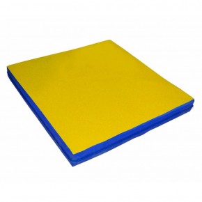 Мат гимнастический 1х1х0,05м цв. синий-желтый в Асбесте - asbest.ok-mebel.com | фото 1